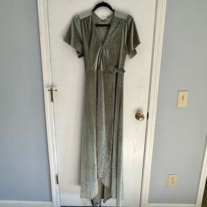 Baltic Born Andi Ribbed Velvet Wrap Dress